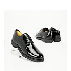 Law Pro Military Law Enforcement FX074 Gloss Oxford Shoes Mens 9.5 M Black NIB